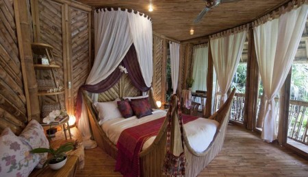 dormitor din bambus, Satul Verde, Bali