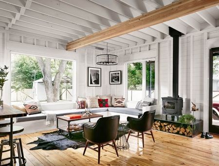 Design modern living casa lemn