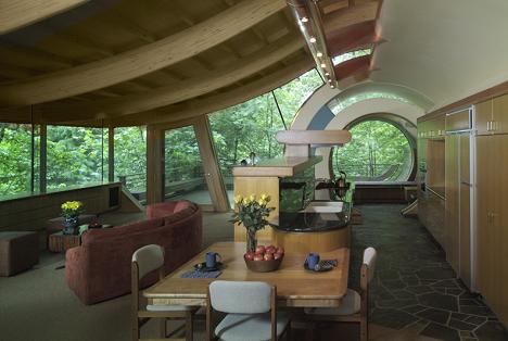 Arhitectura organica - casa printre copaci