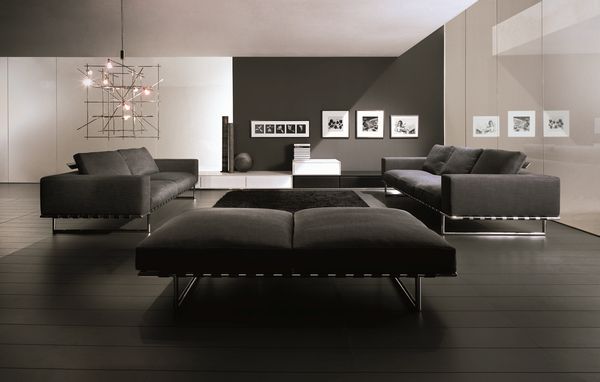 Living modern alb negru