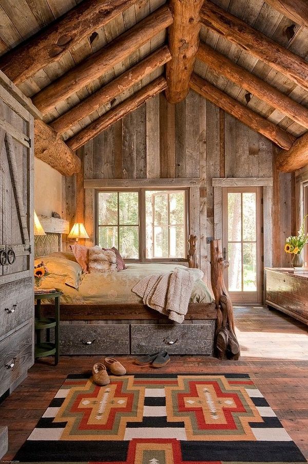 Dormitor cabana din lemn