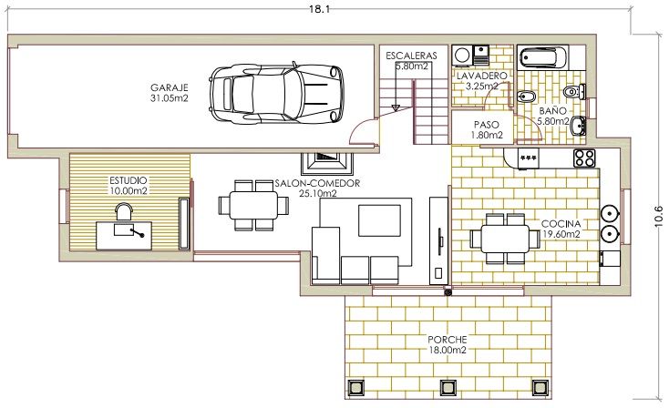 Proiect casa garaj - parter