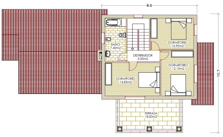 Proiect casa garaj - etaj