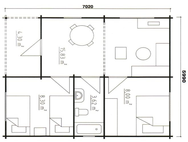 Proiect casa lemn mica