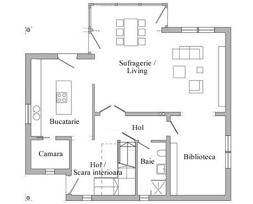 Proiect parter casa moderna