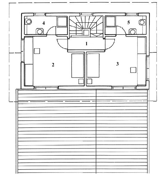 Proiect casa partial mansardata - etaj