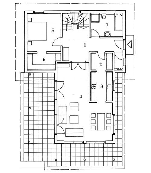 Proiect casa partial mansardata - parter