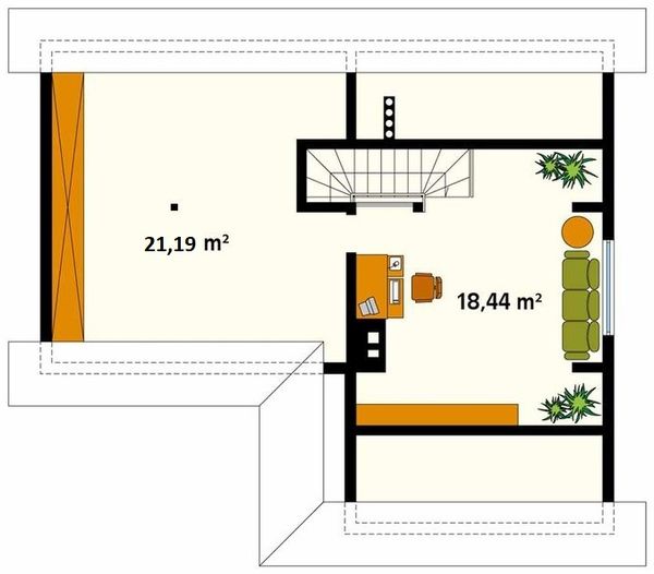 Proiect casa mica - mansarda