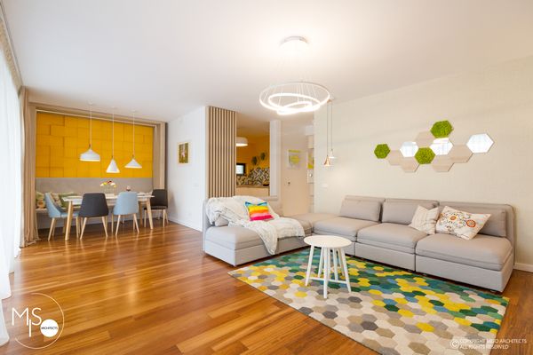 Apartamentul LEGO, un design interior modern plin de veselie si culoare