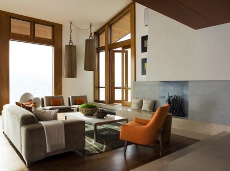 Imagine amenajare living Hillside Residence, Sutton Suzuki Architects