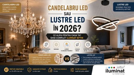 Candelabru clasic sau lustra LED moderna in 2026? Ghid complet pentru alegerea potrivita