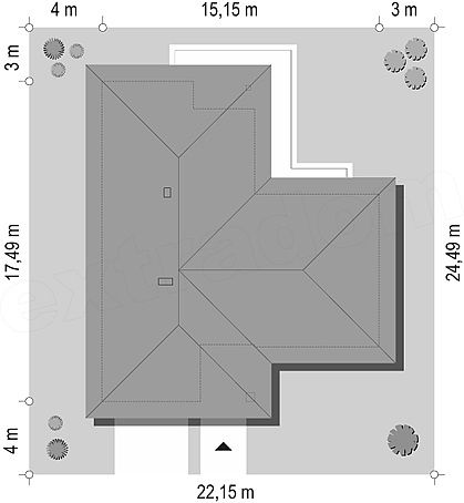 Casa moderna  - plan amplasare teren
