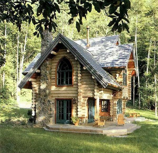 casa din lemn rotund - farmec