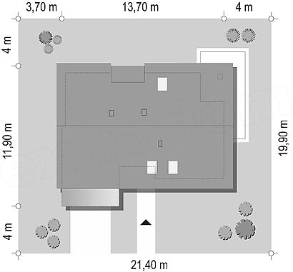 Casa moderna - plan amplasare teren