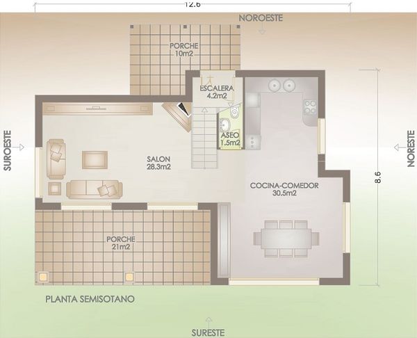 Proiect casa teren in panta - parter