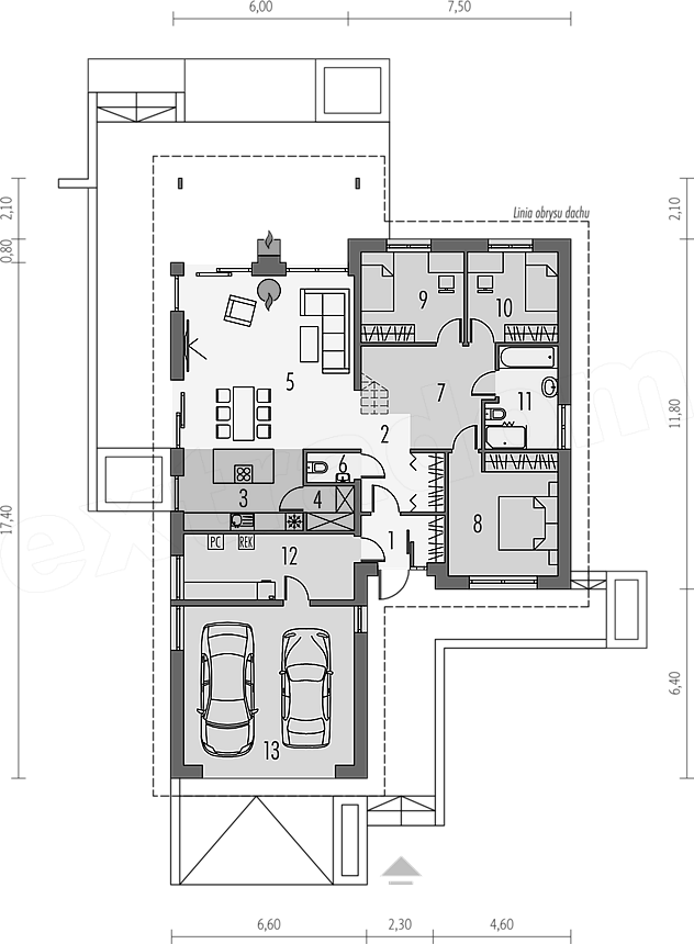 Casa proiectata pentru o familie care apreciaza designul modern, elegant - proiect