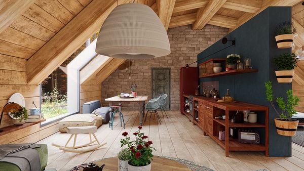 Zona zi cabana rustic-moderna