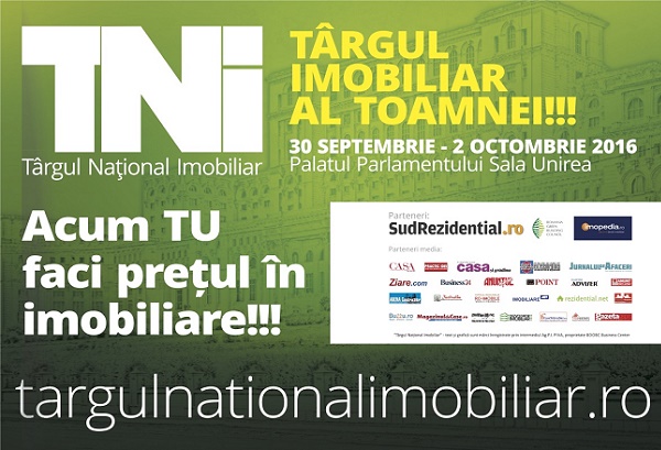 Targul National Imobiliar - TNI 30 SEPTEMBRIE-2 OCTOMBRIE 2016 - Palatul Parlamentului, Sala Unirea
