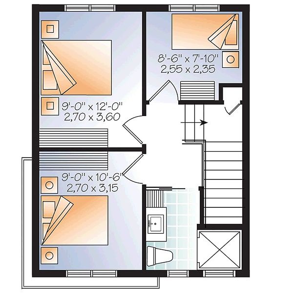 Proiect casa moderna mica - etaj 2
