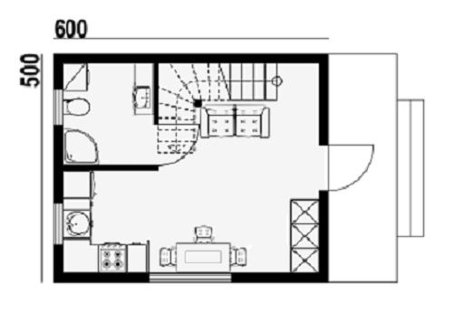 Proiect parter casa vacanta lemn