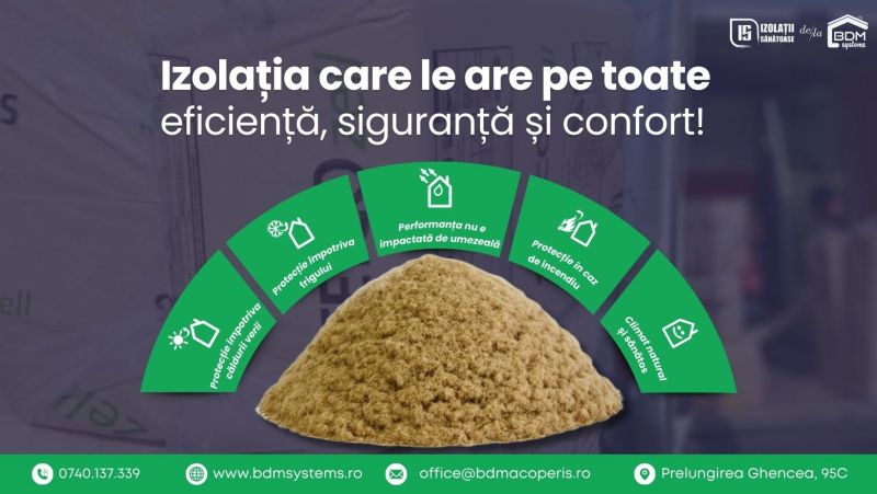Izolatie suflata cu fibre de lemn
