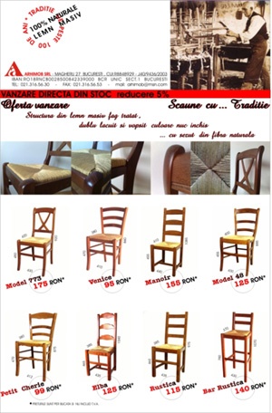 VANZARE SCAUNE, LEMN MASIV, IMPORT ITALIA