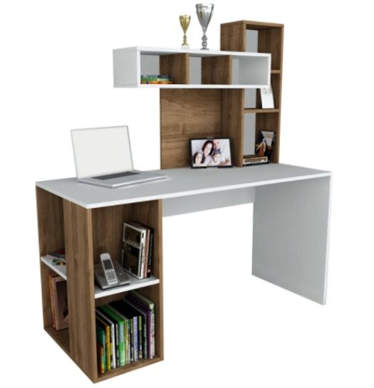 MOBILIER BIROU ALB-FINISAJ NUC