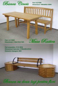 MOBILIER GRADINA DIN LEMN MASIV - MOBILIER GRADINA DIN LEMN MASIV