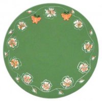 PLATOU DECORATIV VERDE CU FLORI - PLATOU DECORATIV VERDE CU FLORI