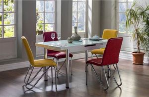 MASA EXTENSIBILA RAINBOW CU 4 SCAUNE MAXINOVA MULTICOLOR - MASA EXTENSIBILA RAINBOW CU 4 SCAUNE MAXINOVA MULTICOLOR