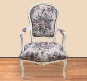 SCAUN STIL LOUIS XV, TAPITERIE VINTAGE IMPRIMEU FLORAL - SCAUN STIL LOUIS XV, TAPITERIE VINTAGE IMPRIMEU FLORAL