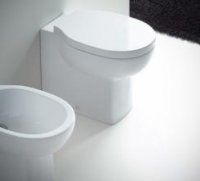 VAS WC STATIV NERO CERAMICA BIANCA FABRICAT IN ITALIA - VAS WC STATIV NERO CERAMICA BIANCA FABRICAT IN ITALIA
