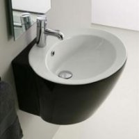 LAVOAR COLOR NEGRU NERO CERAMICA ICEBERG 55CM FABRICATA IN ITALIA - LAVOAR COLOR NEGRU NERO CERAMICA ICEBERG 55CM FABRICATA IN ITALIA
