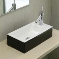 LAVOAR PE BLAT COLOR NEGRU NERO CERAMICA PAPETE 55CM FABRICATA IN ITALIA - LAVOAR PE BLAT COLOR NEGRU NERO CERAMICA PAPETE 55CM FABRICATA IN ITALIA