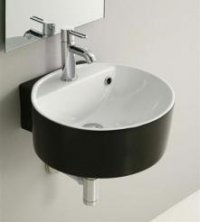 LAVOAR SUSPENDAT COLOR NEGRU NERO CERAMICA PACHA 42CM FABRICAT IN ITALIA - LAVOAR SUSPENDAT COLOR NEGRU NERO CERAMICA PACHA 42CM FABRICAT IN ITALIA
