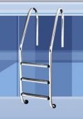 SCARA STANDARD DE INOX CU 2 TREPTE - SCARA STANDARD DE INOX CU 2 TREPTE
