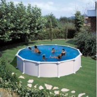 SET COMPLET PISCINA ROTUNDA SUPRATERANA GRE D=350 CM, H=120 CM ALBA - SET COMPLET PISCINA ROTUNDA SUPRATERANA GRE D=350 CM, H=120 CM ALBA