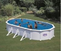 SET COMPLET PISCINA OVALA SUPRATERANA GRE 500 X 300 X 120CM ALBA - SET COMPLET PISCINA OVALA SUPRATERANA GRE 500 X 300 X 120CM ALBA