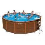 PISCINA INTEX SEQUOIA SPIRIT CU CADRU METALIC D=478 CM, INALTIME 124CM. SISTEM DE FILTRARE SI ACCES - PISCINA INTEX SEQUOIA SPIRIT CU CADRU METALIC D=478 CM, INALTIME 124CM. SISTEM DE FILTRARE SI ACCES