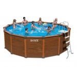 PISCINA INTEX SEQUOIA SPIRIT CU CADRU METALIC D=478 CM, INALTIME 124CM. SISTEM DE FILTRARE SI ACCES - PISCINA INTEX SEQUOIA SPIRIT CU CADRU METALIC D=478 CM, INALTIME 124CM. SISTEM DE FILTRARE SI ACCES