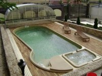 PISCINA CU MINIPISCINA FINISAJ AURIU DESIGN MODERN CU FORME CURBE - PISCINA CU MINIPISCINA FINISAJ AURIU DESIGN MODERN CU FORME CURBE