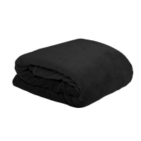 PATURA FLEECE PUFOASA DOUDOU - CULOARE NEGRU - PATURA FLEECE PUFOASA DOUDOU - CULOARE NEGRU