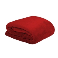 PATURA FLEECE PUFOASA DOUDOU - CULOARE ROSU - PATURA FLEECE PUFOASA DOUDOU - CULOARE ROSU