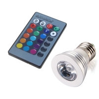 BEC LED RGB CU TELECOMANDA E27 3W COLOR MULTICOLOR - BEC LED RGB CU TELECOMANDA E27 3W COLOR MULTICOLOR