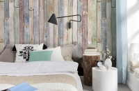 FOTOTAPET LEMN VINTAGE PASTEL MULTICOLOR - FOTOTAPET LEMN VINTAGE PASTEL MULTICOLOR