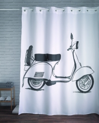 PERDEA DUS SCUTER VESPA ALB-NEGRU - PERDEA DUS SCUTER VESPA ALB-NEGRU