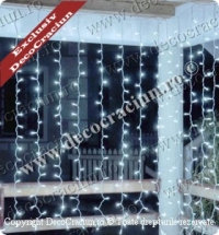 PERDEA DE LUMINI CU LEDURI ALBE GAMA PROFESIONALA EXTERIOR - PERDEA DE LUMINI CU LEDURI ALBE GAMA PROFESIONALA EXTERIOR