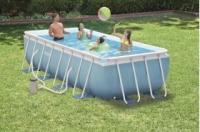 PISCINA INTEX PRISM FRAME CU CADRU METALIC 400 X 200 X 100CM. SISTEM DE FILTRARE INCLUS. - PISCINA INTEX PRISM FRAME CU CADRU METALIC 400 X 200 X 100CM. SISTEM DE FILTRARE INCLUS.