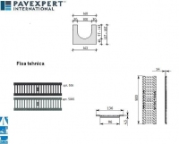 KIT RIGOLA BETON + GRATAR FONTA 1000X160X180 MM C250 - KIT RIGOLA BETON + GRATAR FONTA 1000X160X180 MM C250