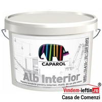 VOPSEA LAVABILA INTERIOR ALB INTERIOR 15L CAPAROL  - VOPSEA LAVABILA INTERIOR ALB INTERIOR 15L CAPAROL 